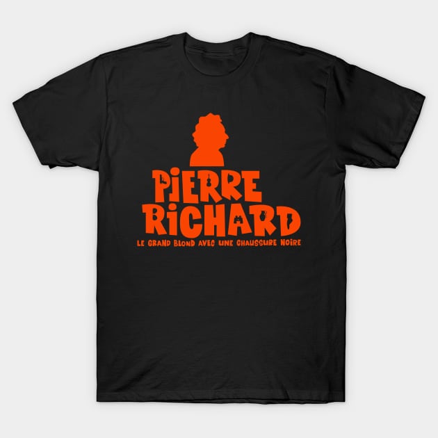 Pierre Richard - The Tall Blond Man with One Black Shoe silhouette T-Shirt by Boogosh